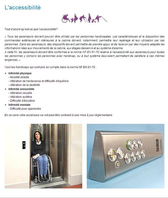 Accesibilite ascenseurs
