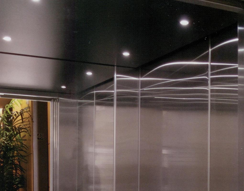 Plafonnier ascenseur spots ronds à led